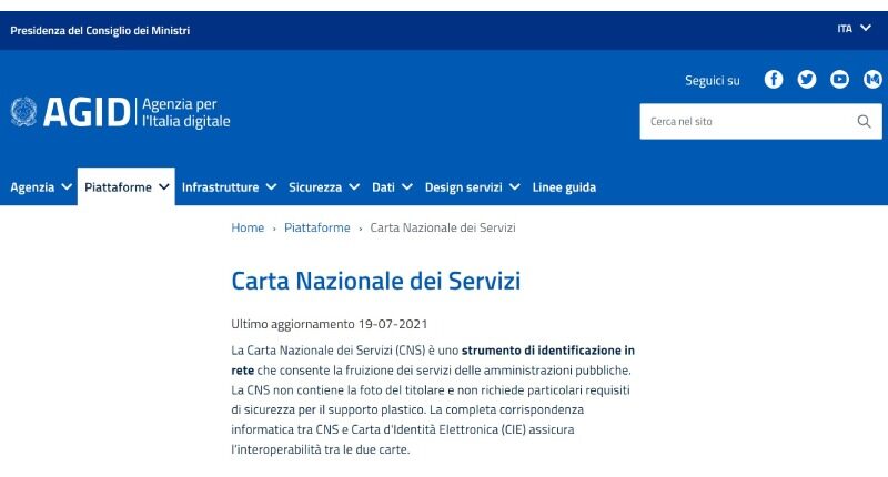 Carta Nazionale dei Servizi